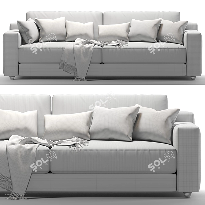 Flexform Romeo Compact 2-Seater Sofa 3D model image 3