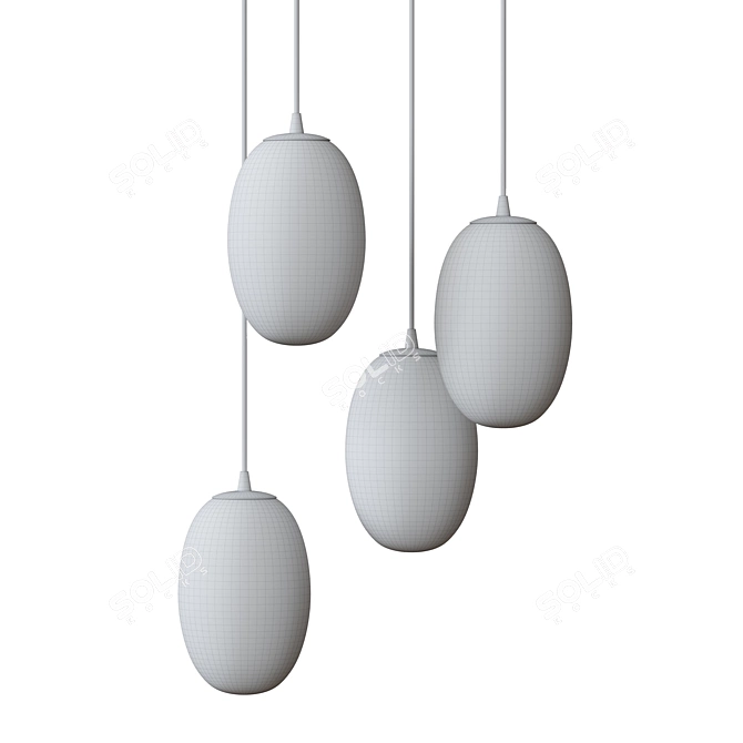 Sleek LOU Ceiling Lamp | Modern Design 3D model image 2