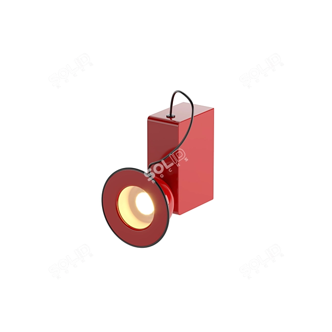 Elegant Minibox Wall Lamp 3D model image 3