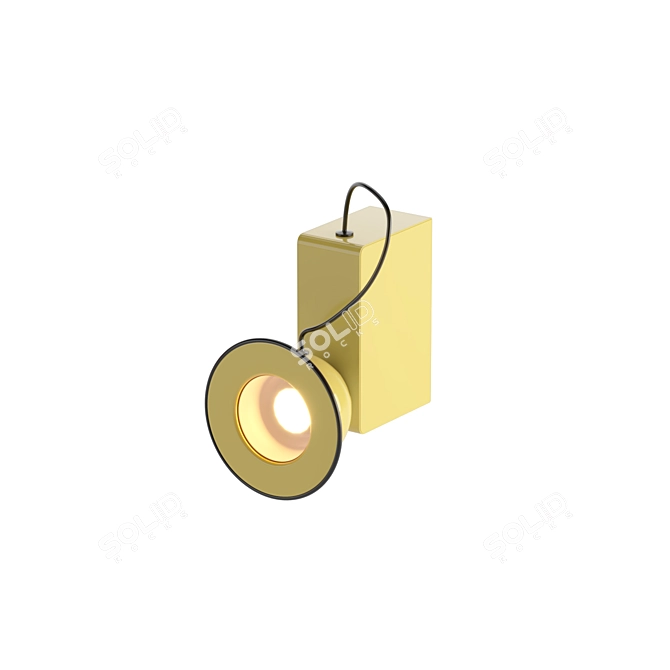 Elegant Minibox Wall Lamp 3D model image 4