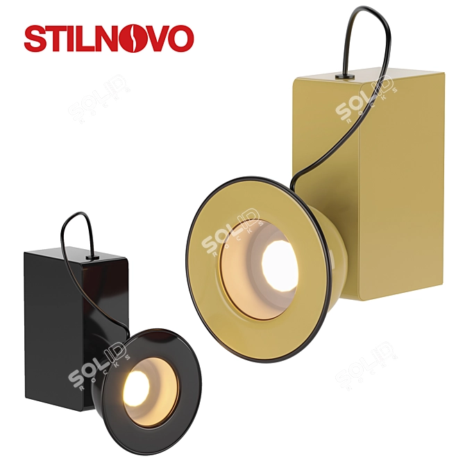 Elegant Minibox Wall Lamp 3D model image 6