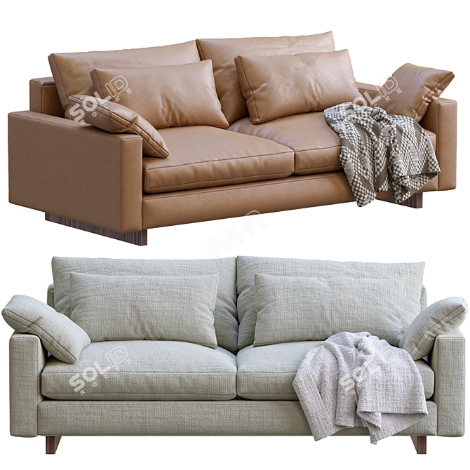 Modern Harmony Sofa by West Elm 3D model image 4