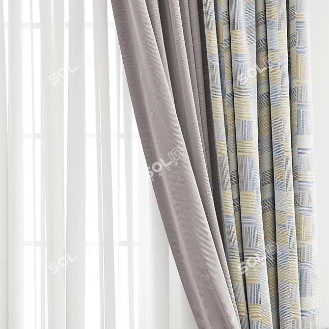 Polygonal Curtain Model - High Quality 3D model image 3