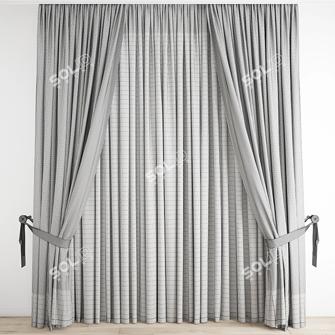 Polygonal Curtain Model - High Quality 3D model image 4