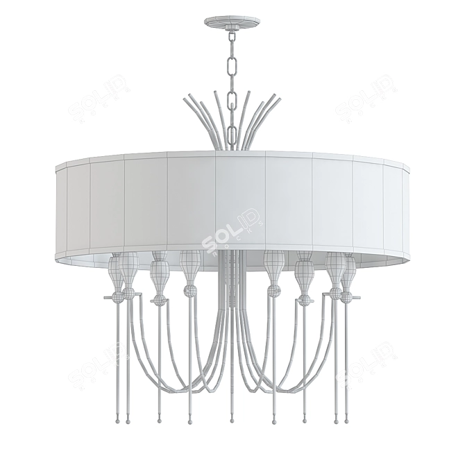 Elegant Jenkins Damaris Chandelier 3D model image 2