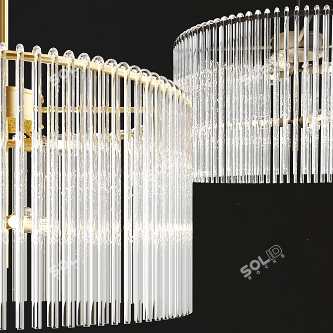 Icy Crystal Chandelier 3D model image 2