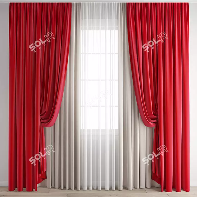 Poly Curtain: High Quality 3D Model 3D model image 1