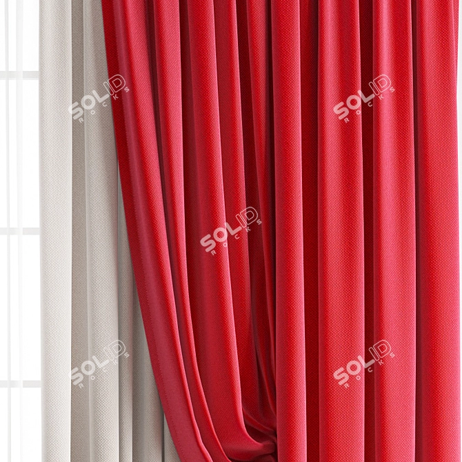 Poly Curtain: High Quality 3D Model 3D model image 3