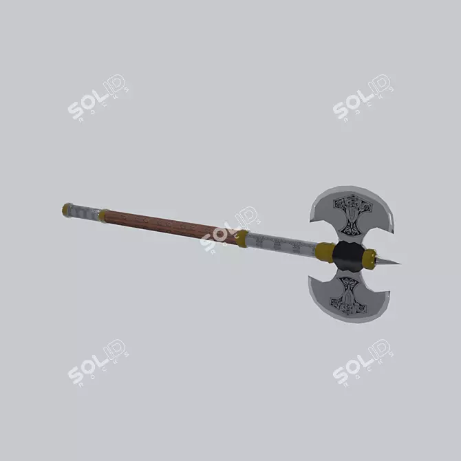 Norman Style Great Axe 3D model image 1