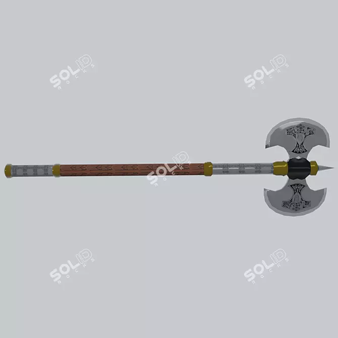 Norman Style Great Axe 3D model image 4