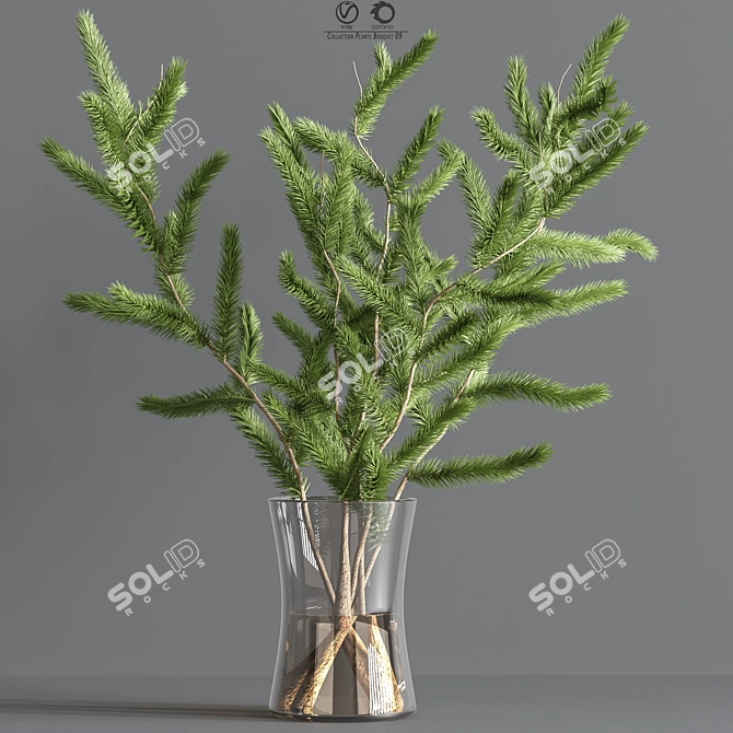 Collaction Plants Bouquet 09: 3D Floral Arrangement in Vray, Corona and Obj Formats 3D model image 3