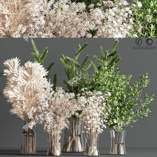 Collaction Plants Bouquet 09: 3D Floral Arrangement in Vray, Corona and Obj Formats 3D model image 8