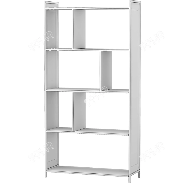 Title: Oslo Black Shelving 3D model image 2