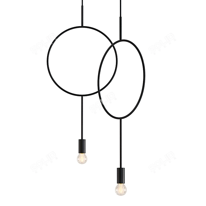 Modern Scandinavian Pendant Light 3D model image 1