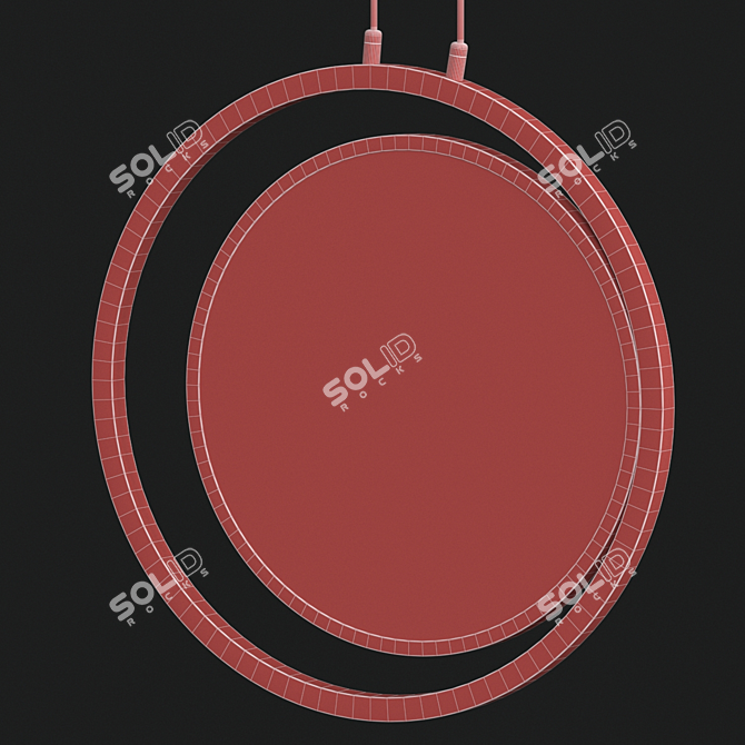 Sleek AKIRA Wave One Pendant 3D model image 2