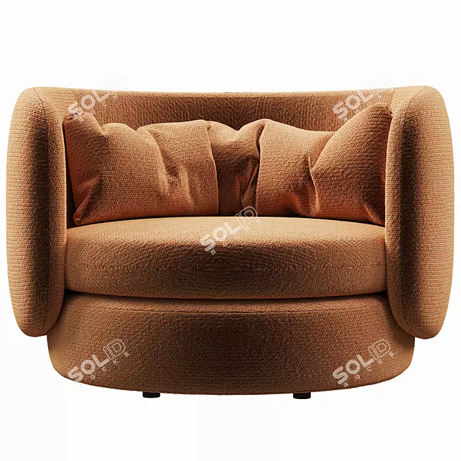 Modern 2017 Group Armchair: Stylish & Comfortable 3D model image 2