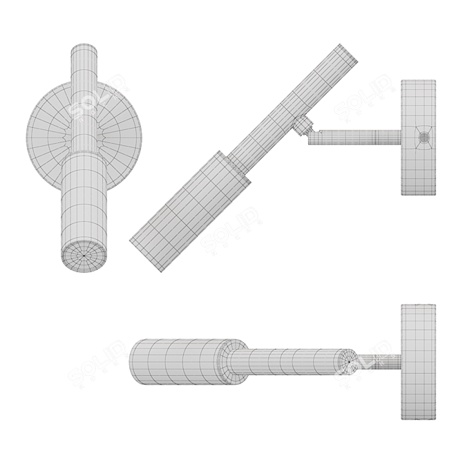 Bernard Wall Lamp: Sleek Design with Adjustable Shade 3D model image 3