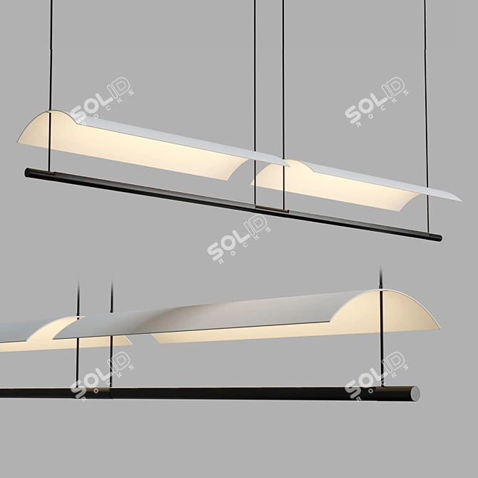 Modern Lamina Pendant Light by Santa & Cole 3D model image 1