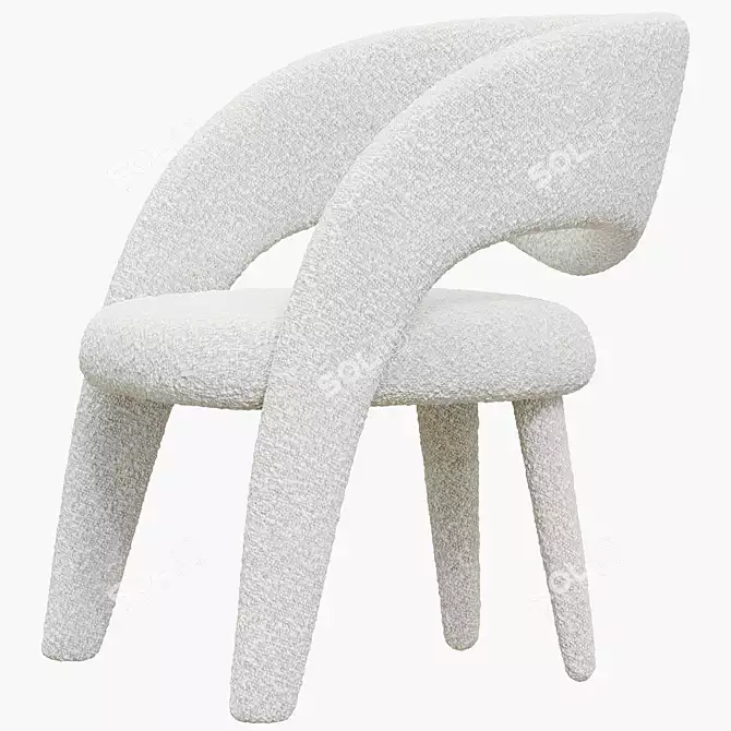 Greenapple Modern Armchair: Handcrafted Elegance 3D model image 1