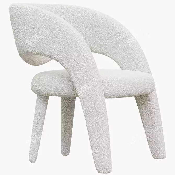 Greenapple Modern Armchair: Handcrafted Elegance 3D model image 2