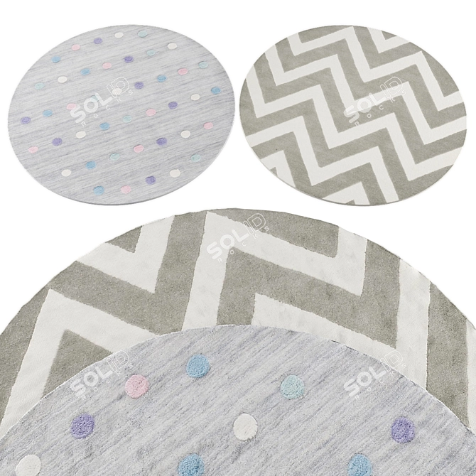 Round Rugs Collection 370 3D model image 3