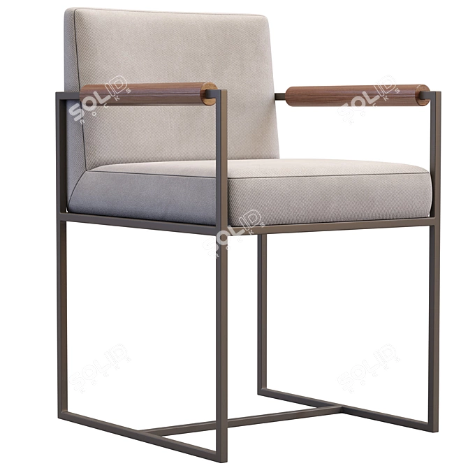 Sleek Chair Rider by Meridiani (2 Color Options) 3D model image 6