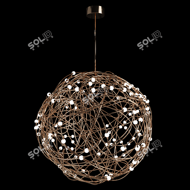 Wire Ball LED Luminaire 3D model image 1