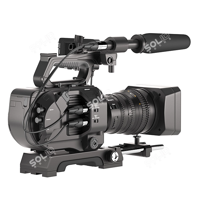 Title: Sony FS7M2 Professional Camcorder 3D model image 3