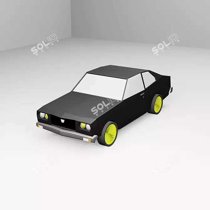 Polygonal Vehicle: Ideal Background Asset 3D model image 1