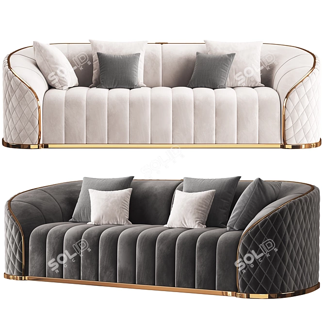 Elegant Pierre Sofa: Stylish and Spacious 3D model image 4