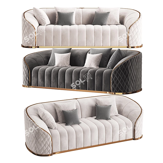 Elegant Pierre Sofa: Stylish and Spacious 3D model image 6