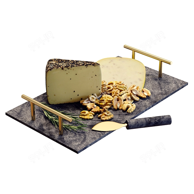 Gourmet Cheese Delight Set 3D model image 1