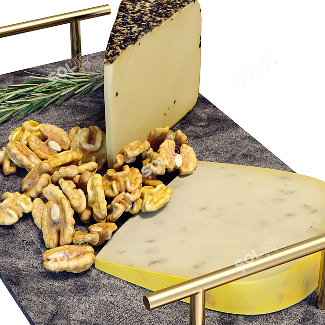 Gourmet Cheese Delight Set 3D model image 5