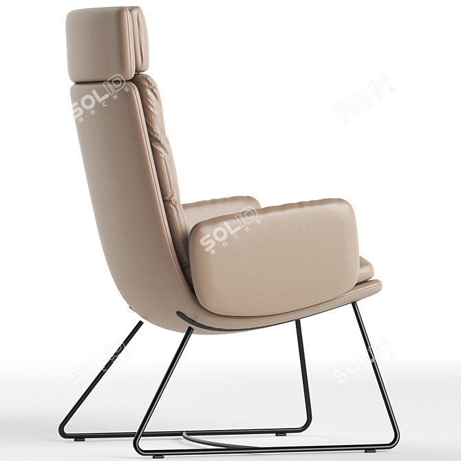 Arva Lounge: Stylish and Comfortable Armchair 3D model image 2