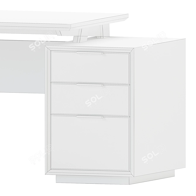 Modern Foureyes Inspired Desquire Desk 3D model image 3