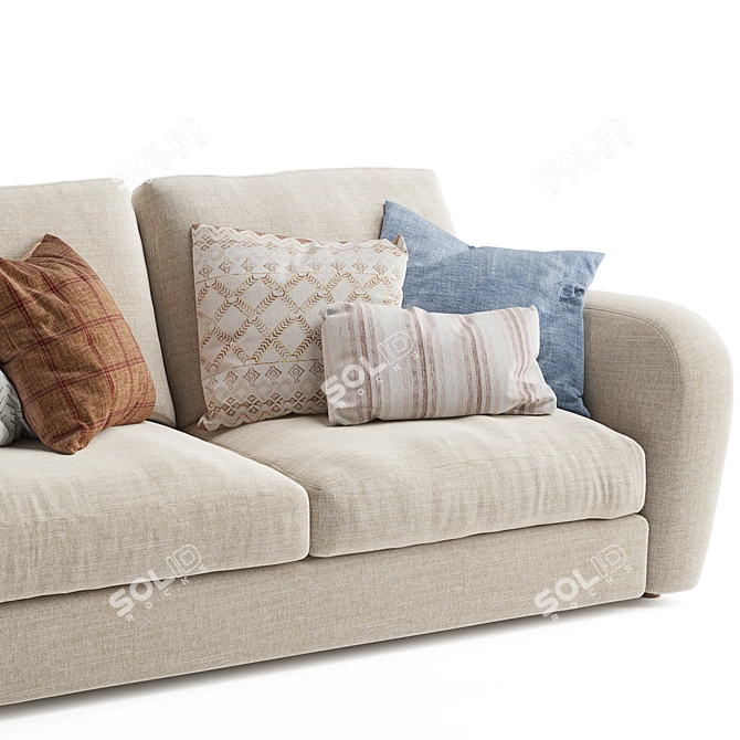 Cozy Squeeze 2-Seater Sofa 3D model image 2