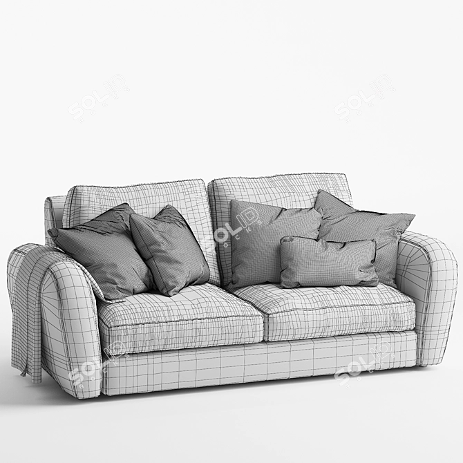 Cozy Squeeze 2-Seater Sofa 3D model image 7