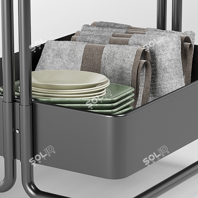 Ikea Kitchen Storage Cart 3D model image 3
