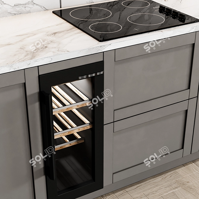 Modern Kitchen 77 3D model image 5