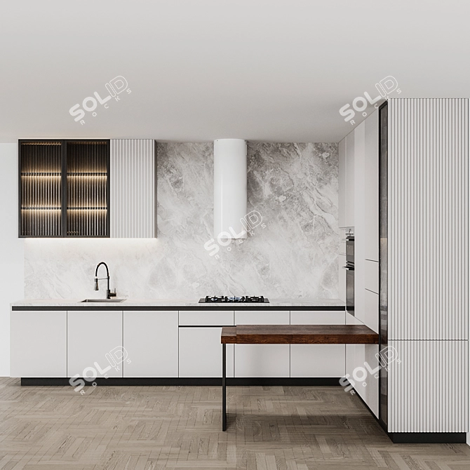 Modern Kitchen 2015 3D model image 2