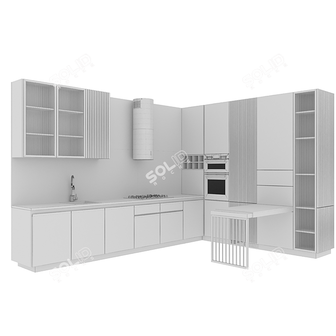 Modern Kitchen 2015 3D model image 7