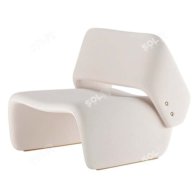 Modern Ondine Lounge Chair 3D model image 1