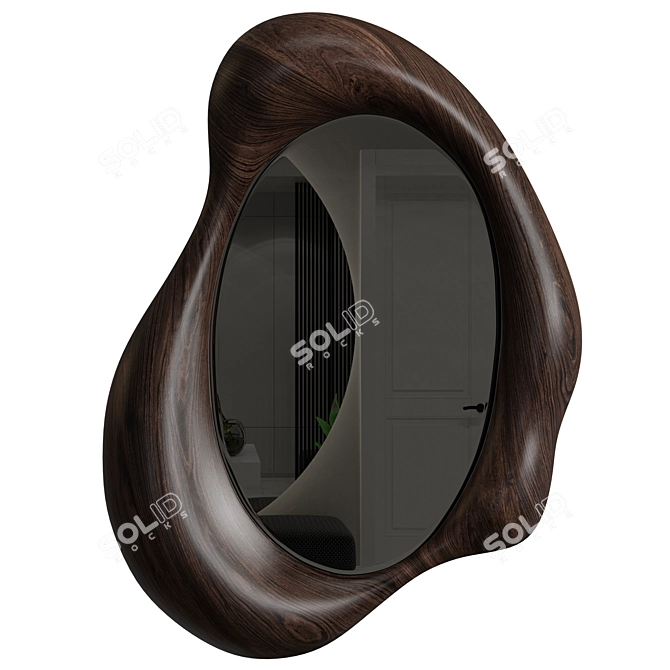 Elegant Amorphous Mirror by Lemieux et Cie 3D model image 4