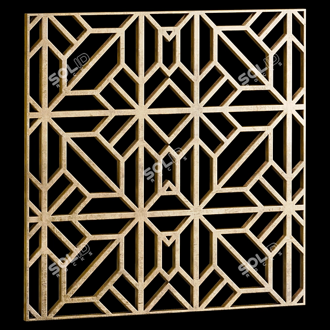 Decorative Square Panels Set 3D model image 7