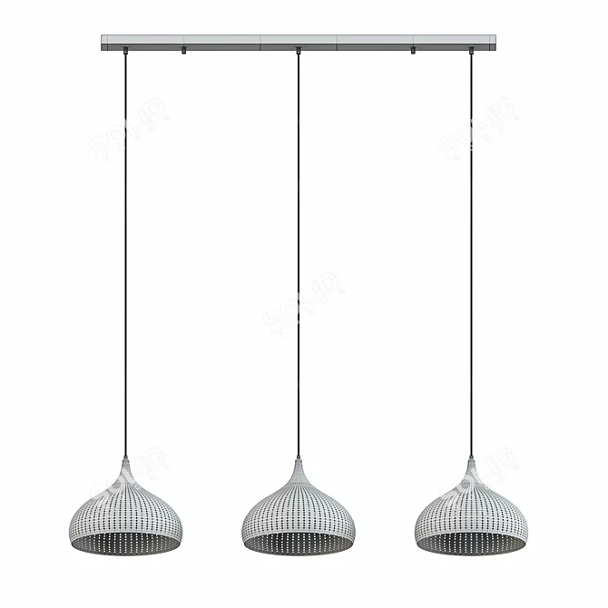 Sleek Funnel Pendant Light 3D model image 2