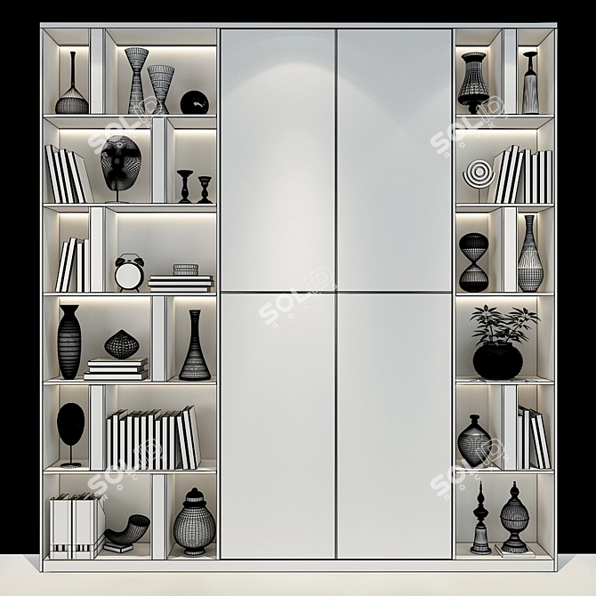 Modern Wardrobe Composition with Customizable Design 3D model image 2