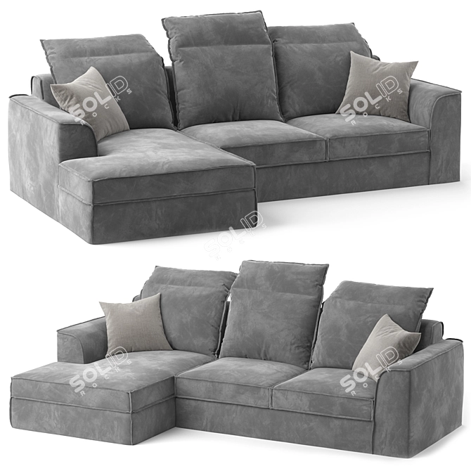 Havana Deluxe Corner Sofa 3D model image 1