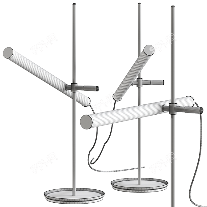 Elegant Crane Table Lamp 3D model image 2