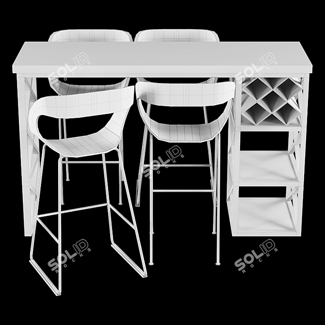 Elevate your space with the Avantgarde Bar Set 3D model image 5