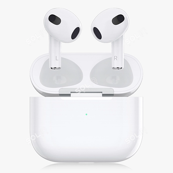 Wireless Freedom: Apple AirPods 3 3D model image 1